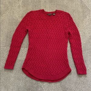 Jeanne Pierre Cranberry Long Sleeve Sweater